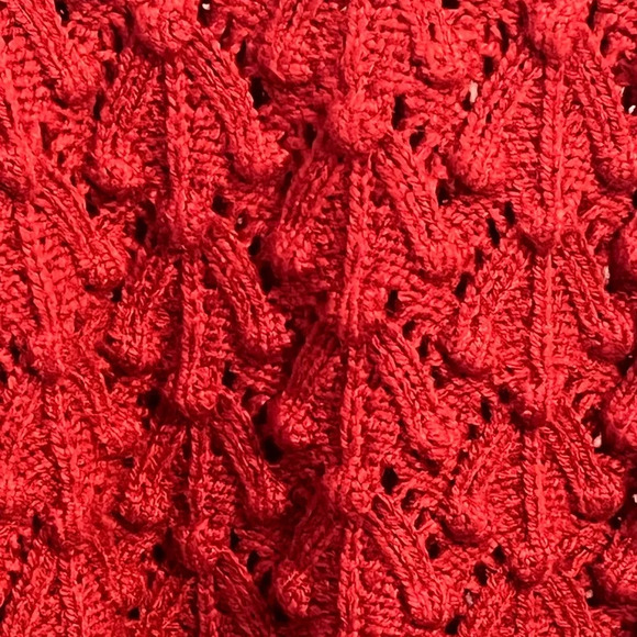 FINAL PRICE DROP Chelsea & Violet  Burgundy Cable Knit Bishop Sleeve Sweater - Picture 3 of 7